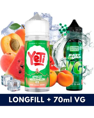 Aroma Apricot Watermelon Ice 10ml/120 (Longfill) Yeti + VG FAST 70ML