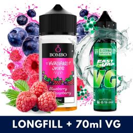 Aroma Blueberry and Raspberry 30ml (Longfill) + VG FAST 70ML - Wailani Juice by Bombo