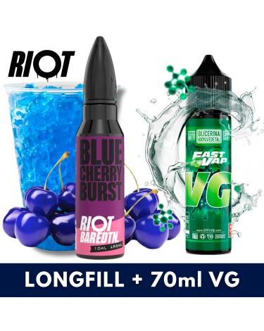 Aroma Bluecherry Burst 10ml (Longfill) - Riot Bar EDTN + VG FAST 70ML