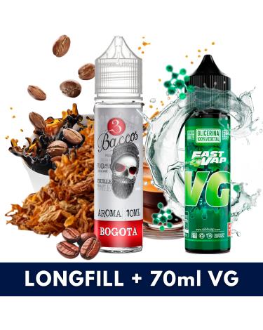 Aroma Bogota 10ml (Longfill) 3 Baccos + VG FAST 70ML