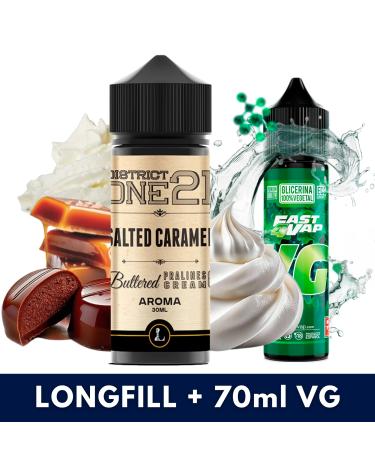 Aroma District One 21 Salted Caramel 30ml (Longfill) Five Pawns + VG FAST 70ML