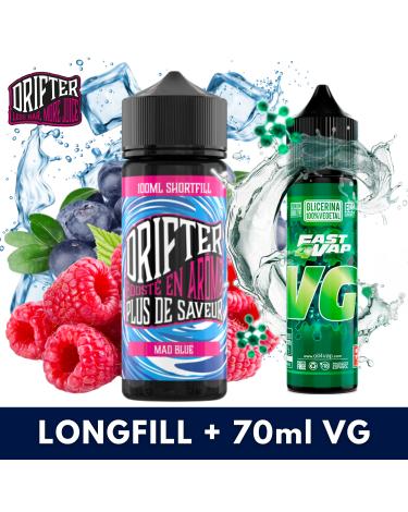 Aroma Drifter Bar Mad Blue 24ml (Longfill) + VG FAST 70ML