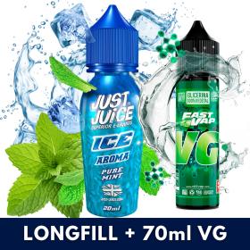 Aroma Ice Pure Mint Just Juice 20ml (Longfill) + VG FAST 70ML