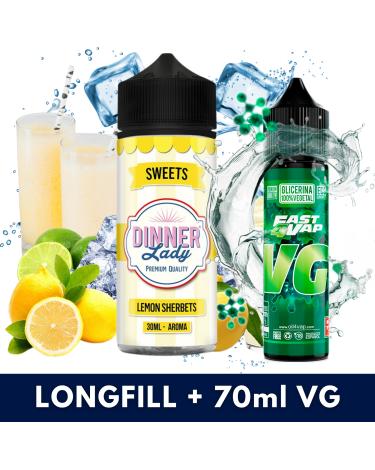 Aroma Lemon Sherbets 30ml (Longfill) Dinner Lady + VG FAST 70ML