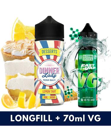 Aroma Lemon Tart 30ml (Longfill) Dinner Lady + VG FAST 70ML