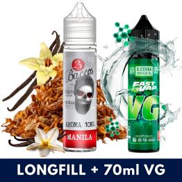 Aroma Manila 10ml (Longfill) 3 Baccos + VG FAST 70ML