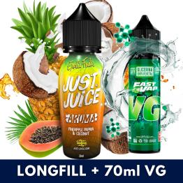 Aroma Papaya Pineapple Coconut Just Juice 20ml (Longfill) + VG FAST 70ML