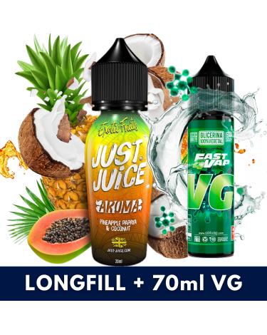 Aroma Papaya Pineapple Coconut Just Juice 20ml (Longfill) + VG FAST 70ML