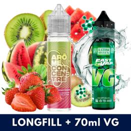 Aroma Pasteque Kiwi Fraise 20ml/70 (Longfill) Liquideo + VG FAST 70ML