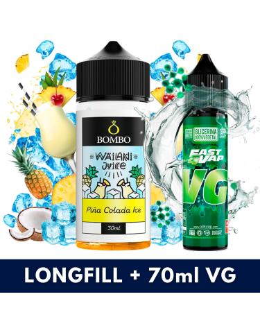 Aroma Piña Colada Ice 30ml (Longfill) + VG FAST 70ML - Wailani Juice by Bombo