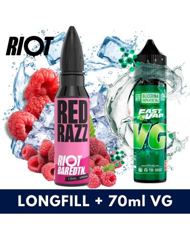 Aroma Red Razz 10ml (Longfill) - Riot Bar EDTN + VG FAST 70ML