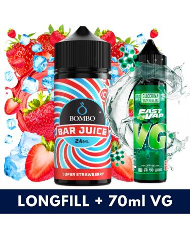 Aroma Super Strawberry Ice 24ml (Longfill) - Bombo Bar Juice + VG FAST 70ML