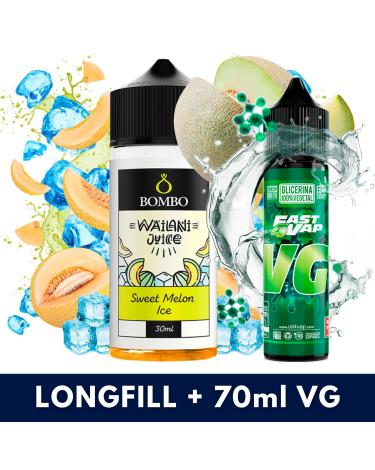 Aroma Sweet Melon Ice 30ml (Longfill) + VG FAST 70ML - Wailani Juice by Bombo