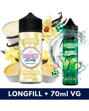 Aroma Vanilla Custard 30ml (Longfill) Dinner Lady + VG FAST 70ML