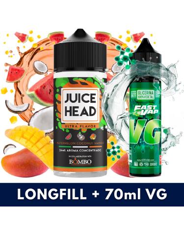 Aroma Watermelon Coconut Mango 24ml (Longfill) + VG FAST 70ML - Juice Head & Bombo