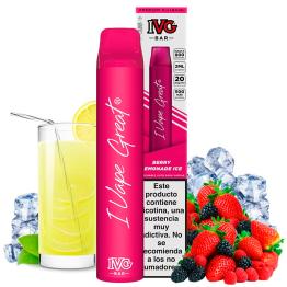 Berry Lemonade Ice 600puffs - IVG Bar Plus 20mg - POD Descartável