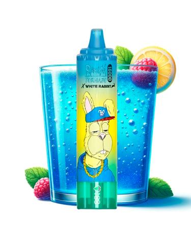 Blue Razz Lemonade - Tornado White Rabbit by RandM - Descartável 15.000 puff