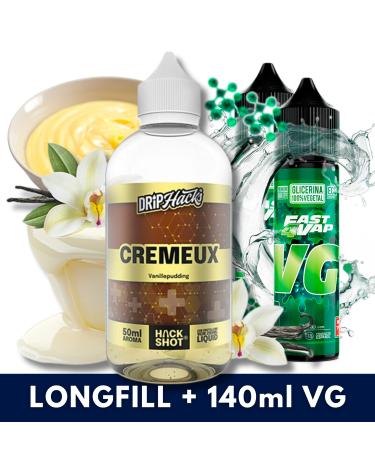 Cremeux 50ml Aroma (Longfill) Drip Hacks + 140ml VG Fast