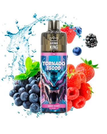 Descartável Mixed Berry 15000 Puff SEM NICOTINA - Aroma King