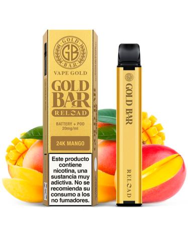 Descartável Reload Battery + Cartucho Mango Pod 2ml 20mg - Gold Bar