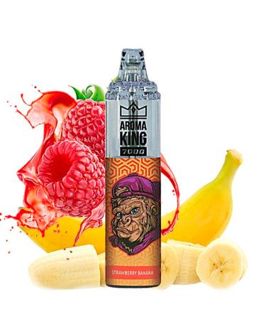 Descartável STRAWBERRY BANANA Tornado 7000 Puff SEM NICOTINA - Aroma King