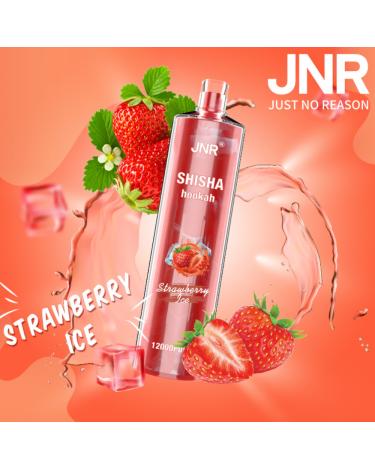 Descartável STRAWBERRY ICE Shisha Hookah JNR 12000 Puff SEM NICOTINA