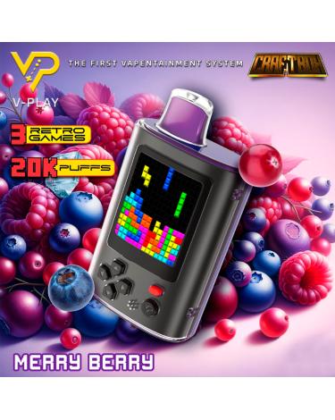 Descartável VPlay Merry Berry 20000 Puffs - CraftBox (SEM NICOTINA)