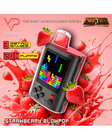 Descartável VPlay Strawberry BlowPop 20000 Puffs - CraftBox (SEM NICOTINA)