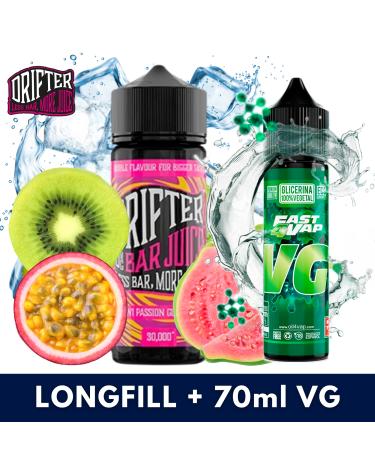 Drifter Bar Kiwi Passion Guava Ice 24ml Longfill + VG FAST 70ML