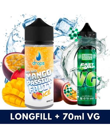 Drops Bar Mango Passion Fruit Ice Aroma 60ml + VG FAST 70ML