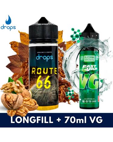 Drops Route 66 Aroma 40ml + VG FAST 70ML