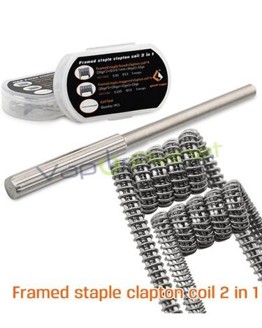 Framed Staple Clapton Coil 2 in 1 (8 pcs) - Resistores pré-fabricados