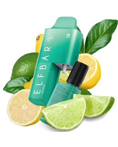 Kit Descartável Lemon Lime 20mg AF5000 ELFBAR - 5000 Puffs (Cartucho de 2ml + Frasco de 10ml)