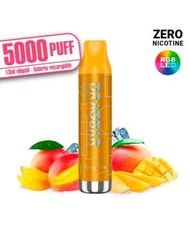 LED - Dragbar MANGO ICE 13ml - 5000 PUFF - Zovoo by VooPoo - Descartável SEM NICOTINA