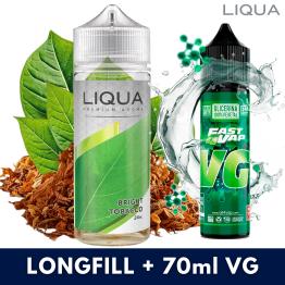 Liqua Bright Tobacco Aroma 24ml (Longfill) + VG FAST 70ML