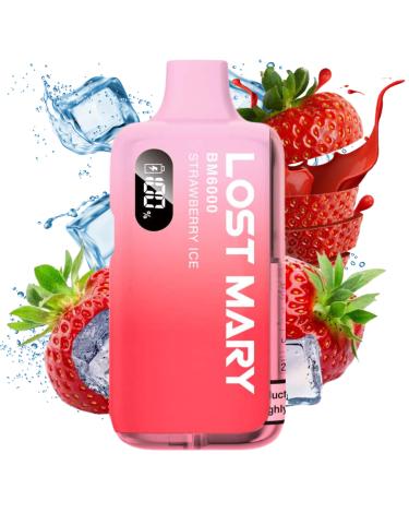 Descartável LOST MARY BM6000 | Strawberry Ice | 6000 puffs 20mg by ElfBar