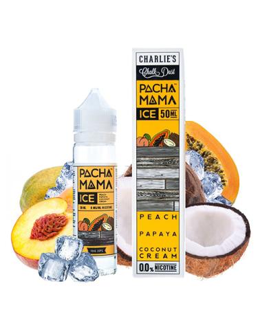 ▲ PACHAMAMA eJuice ICE PEACH PAPAYA COCONUT CREAM 50 ml + Nicokit Gratis