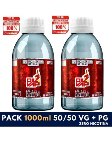 PACK 1000ml 50/50 VG + PG (500ml PG + 500ML VG) - Sem Nicotina