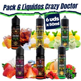 Pack 6 Líquidos Crazy Doctor - 6 x 50ml + Nicokits