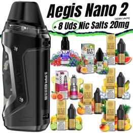 Pack de Iniciante Aegis Nano 2 Geekvape + 8 uds Sais 10ml 20mg