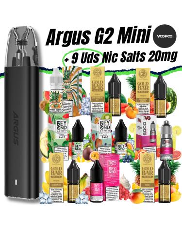 Pack de Iniciante Argus G2 Mini + 9 uds Sais 10ml 20mg