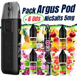 Pack de Iniciante - Argus Pod  VooPoo + 6 uds Sais 10ml 5mg