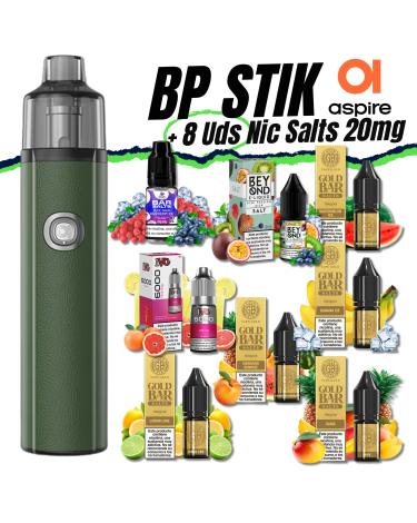 Pack de Iniciante BP STIK Aspire + 8 uds Sais 10ml 20mg