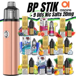 Pack de Iniciante BP STIK Aspire (ROSE GOLD) + 9 uds Sais 10ml 20mg