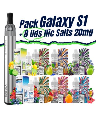 Pack de Iniciante - Doric Galaxy S1 (SILVER) VooPoo + 8 uds Sais 10ml 20mg