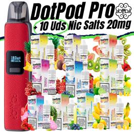 Pack de Iniciante DotPod Pro (Red) DOTMOD + 10 uds Barless Sais 10ml 20mg