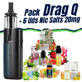 Pack de Iniciante - Drag Q VooPoo + 6 unidades Sais 10ml 20mg