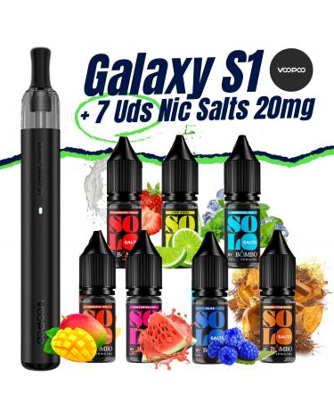 Pack de Iniciante - Galaxy S1 VooPoo + 7 uds Sais 10ml 20mg