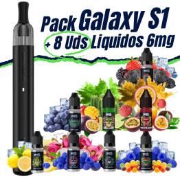 Pack de Iniciante - Galaxy S1 - VooPoo + 8 Líquidos 10ml 6mg