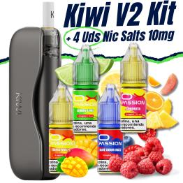 Pack de Iniciante - Kiwi Versión V2 - Starter Kit (Iron Gate) + 4 uds Sais 10ml 10mg